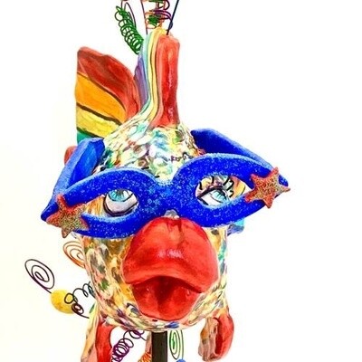 BENNY THE RAINBOW FISH ON STAND