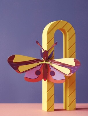PURPLE EYED BUTTERFLY - WALL DECORATION