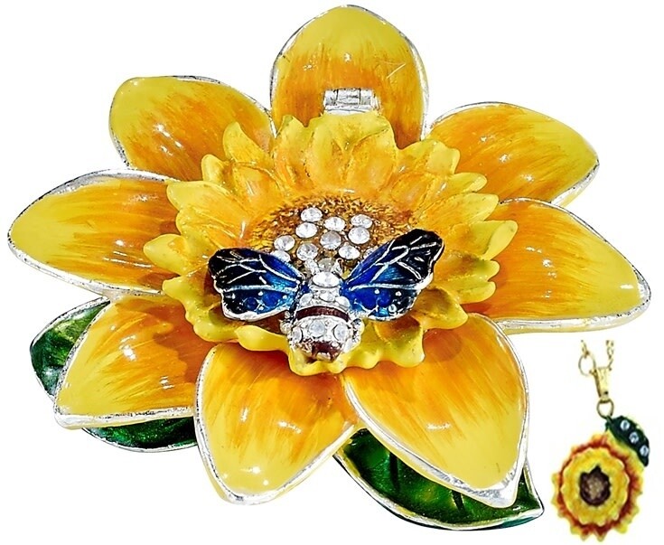 SUNFLOWER BOX/NECKLACE