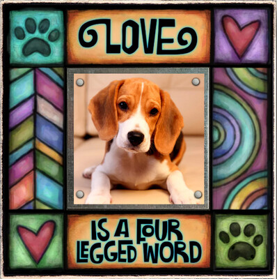 FRAME LOVE FOUR LEGGED WORD