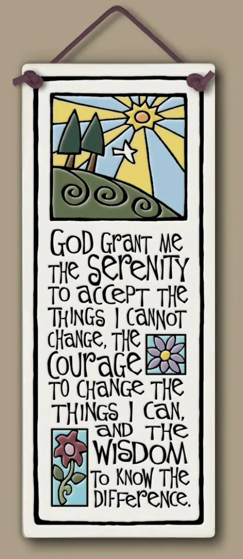 SERENITY PRAYER - HANGING WALL PLAQUE
