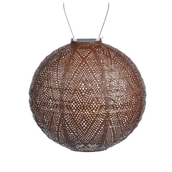 LUMIZ  Indoor / Outdoor Round Ikat Lantern, Copper