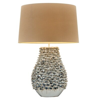 BLUE &amp; WHITE CERAMIC CORAL LAMP