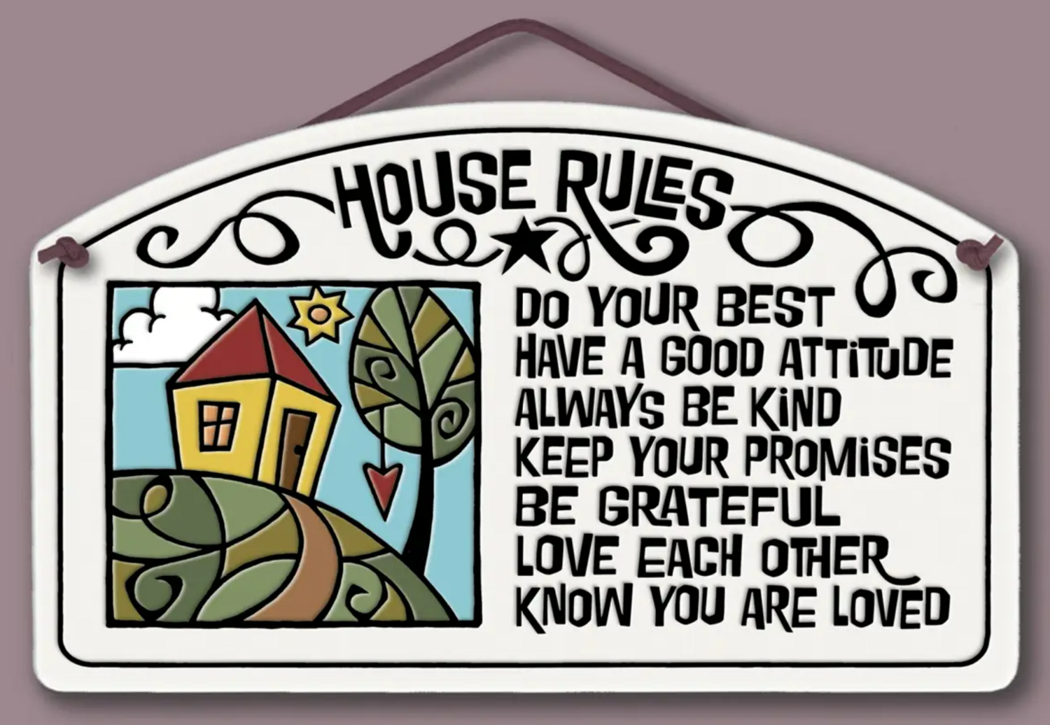 LARGE ARCH TILE - HOUSE RULES
