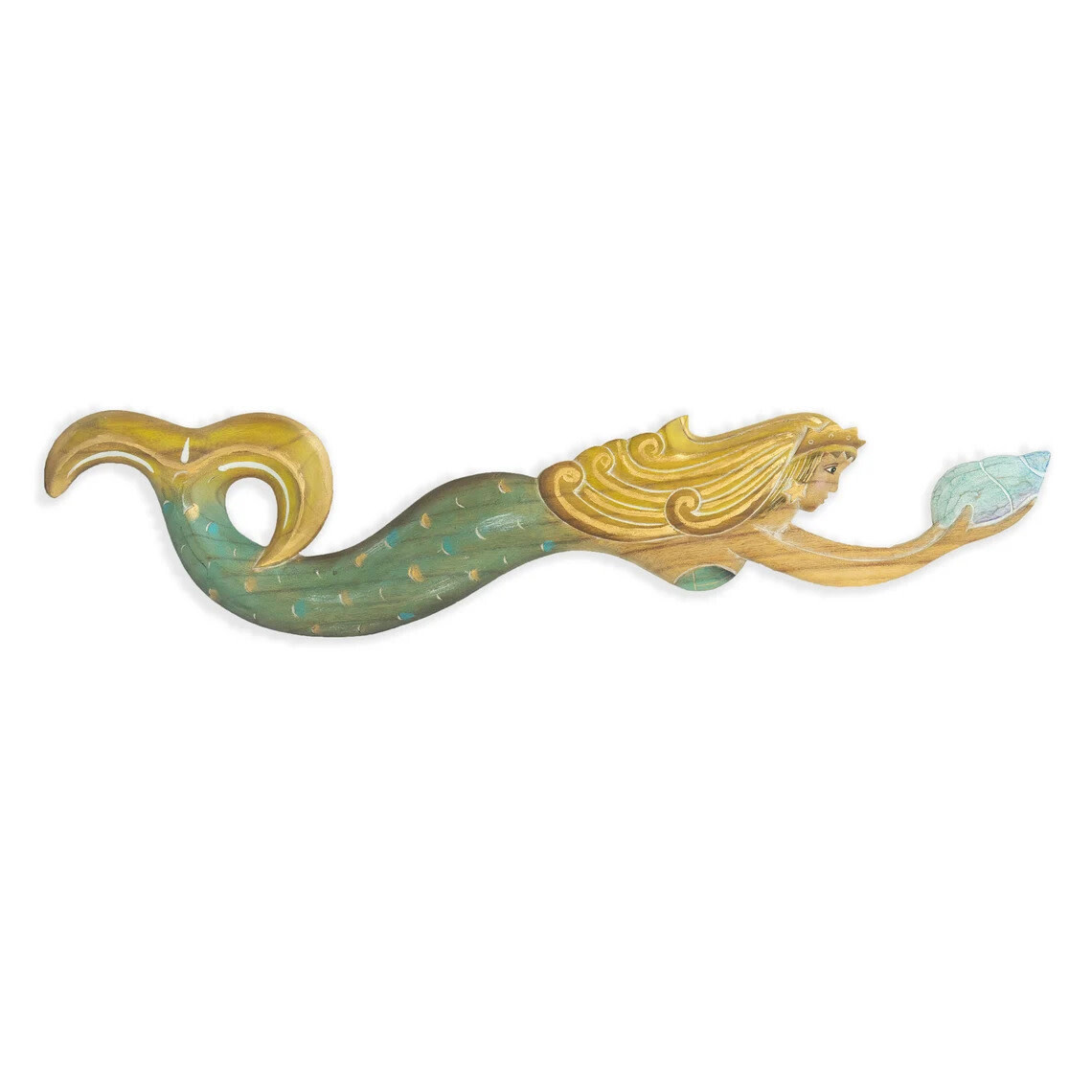 C310P MERMAID SWIMMING HOLDING SEA SHELL