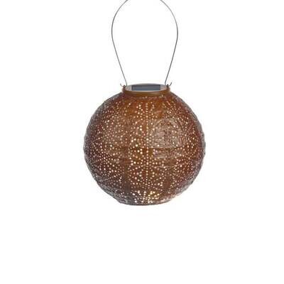 LUMIZ Indoor / Outdoor Round Sashiko Lantern, Copper