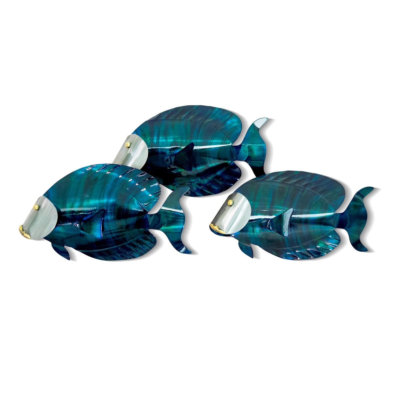 BLUE TANG 3 METAL WALL SCULPTURE