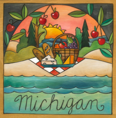 MICHIGAN IS A BANQUET - WOOD WALL ART