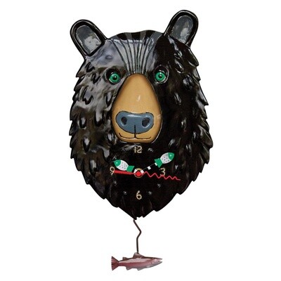 CLOCK BURLY BEAR