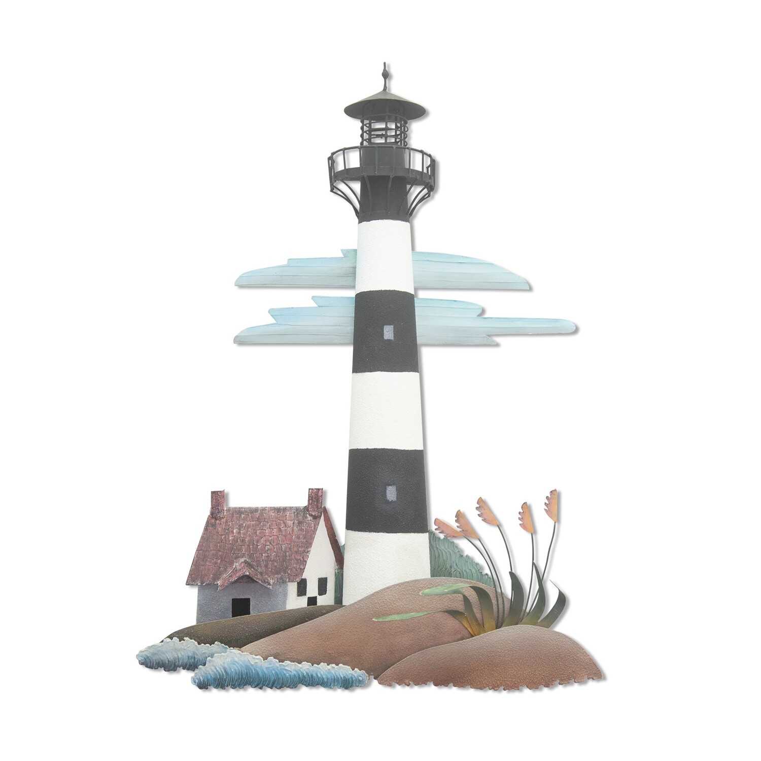 BODIE ISLAND LIGHTHOUSE METAL WALL SCULPTURE