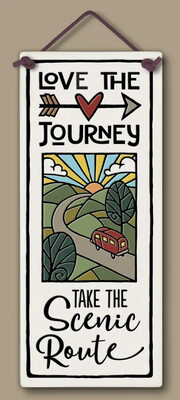 352 LOVE THE JOURNEY - HANGING WALL PLAQUE