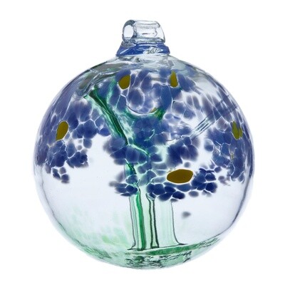 3&quot; HAND BLOWN GLASS ORB - BLOSSOM SERIES