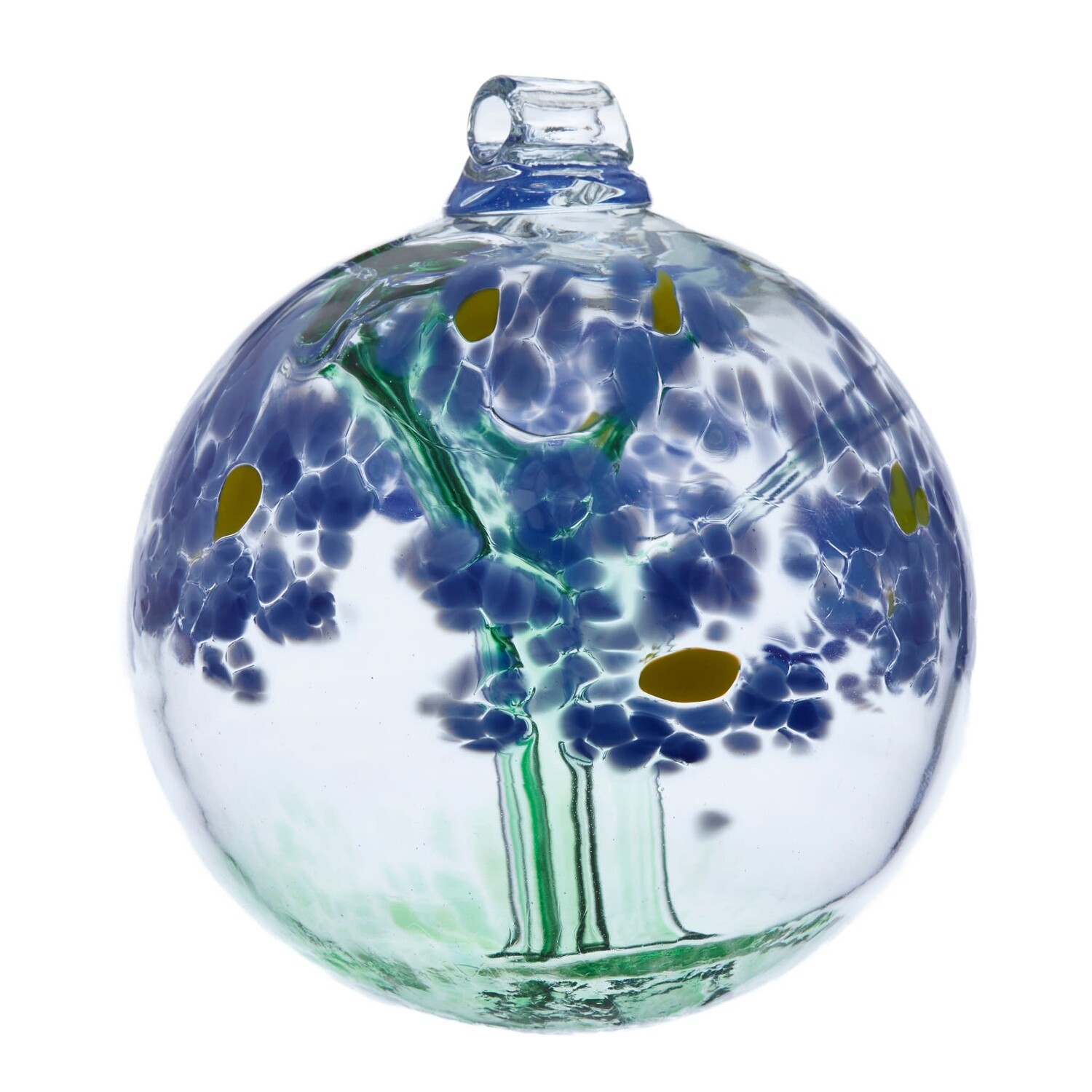 3&quot; HAND BLOWN GLASS ORB - BLOSSOM SERIES