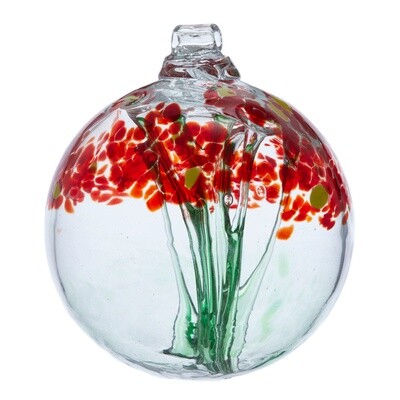 3" HAND BLOWN GLASS ORB - BLOSSOM SERIES