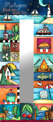 SMITTEN WITH THE MITTEN WALL MIRROR 12&quot; x 28&quot;