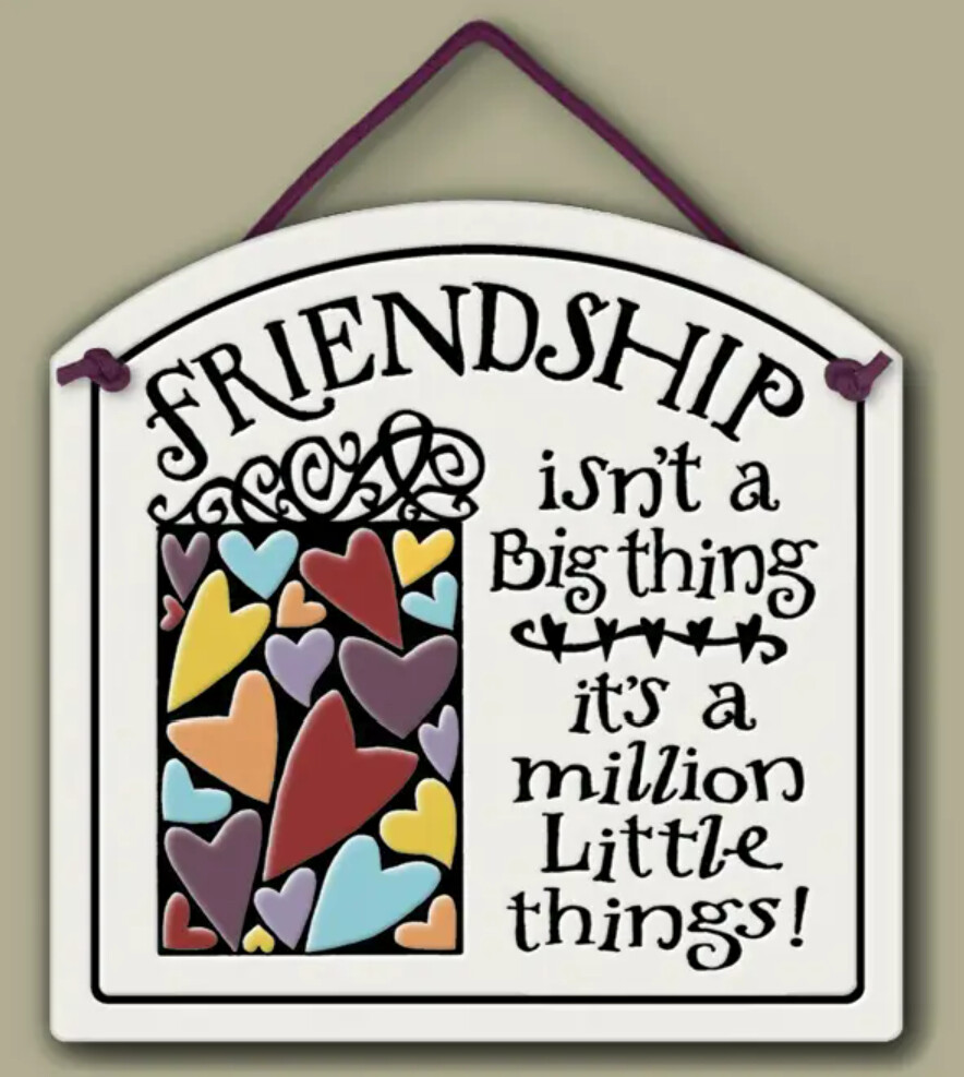 1232 A MILLION LITTLE THINGS - HANGING WALL PLAQUE