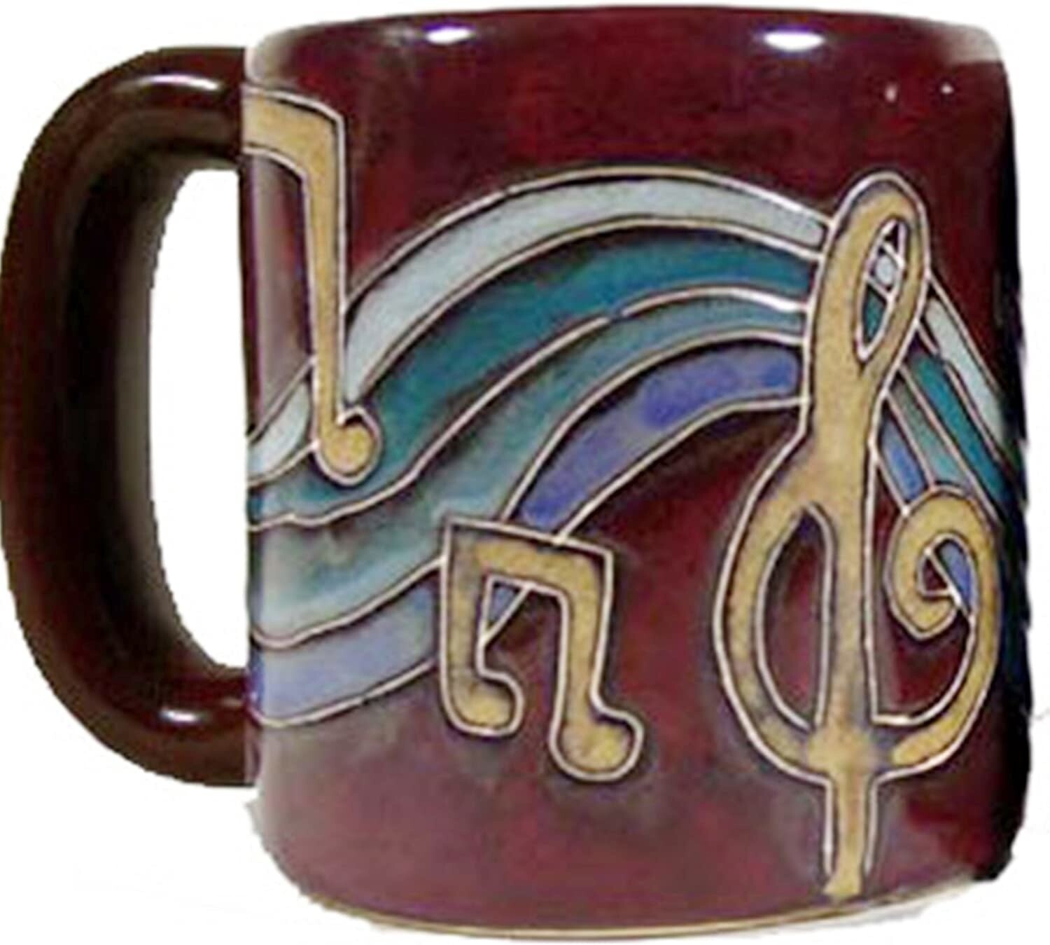 MARA STONEWARE MUG - MUSICAL NOTES