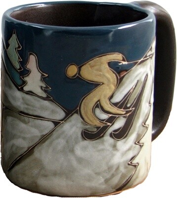 MARA STONEWARE MUG - SKIERS