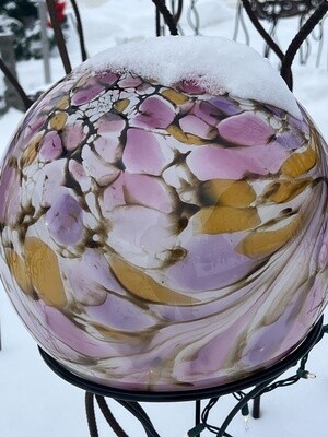 PINK MULTI GAZING BALL - 10&quot;
