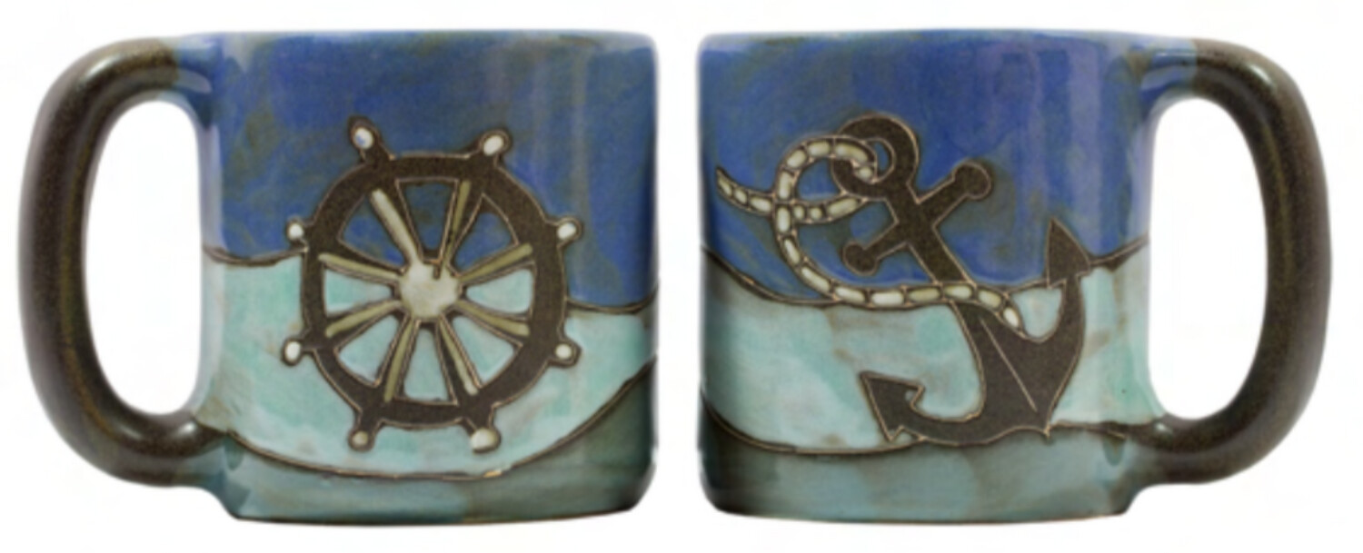 MARA STONEWARE MUG - ANCHORS AWAY