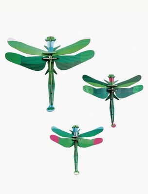 SET OF 3 DRAGONFLIES - WALL DECORATION