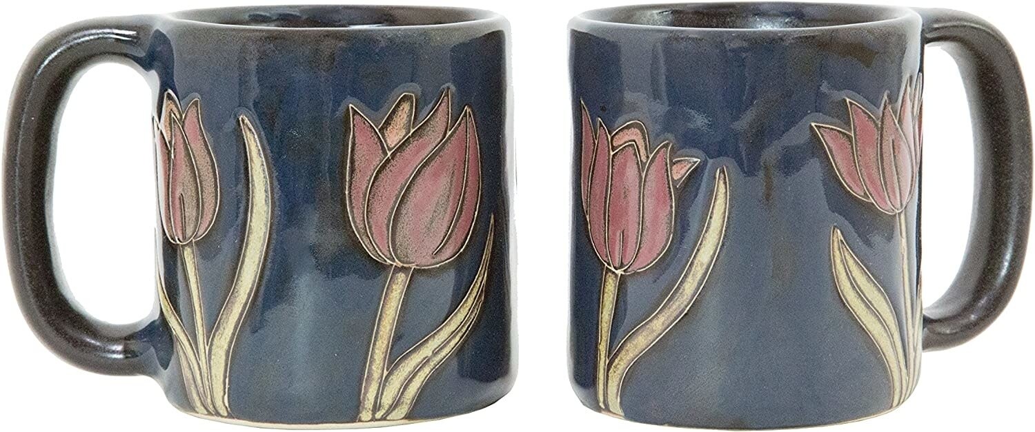 MARA STONEWARE MUG - TULIP FLOWER