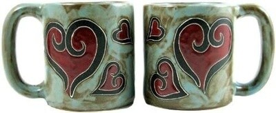MARA STONEWARE MUG - HEARTS