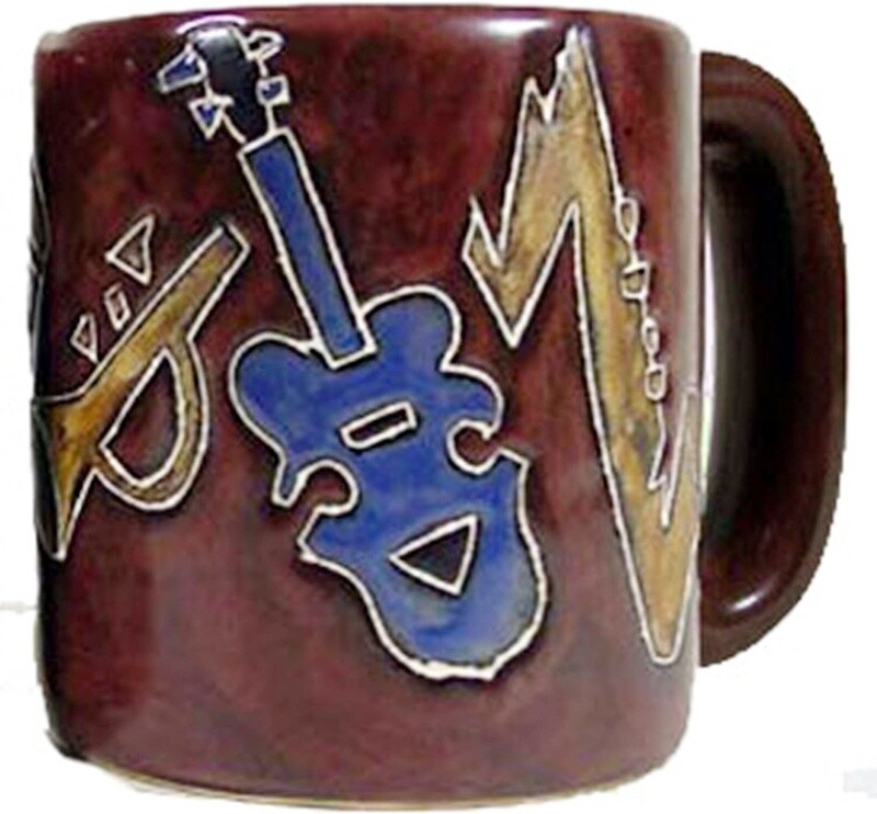 MARA STONEWARE MUG - MUSICAL INSTRUMENTS
