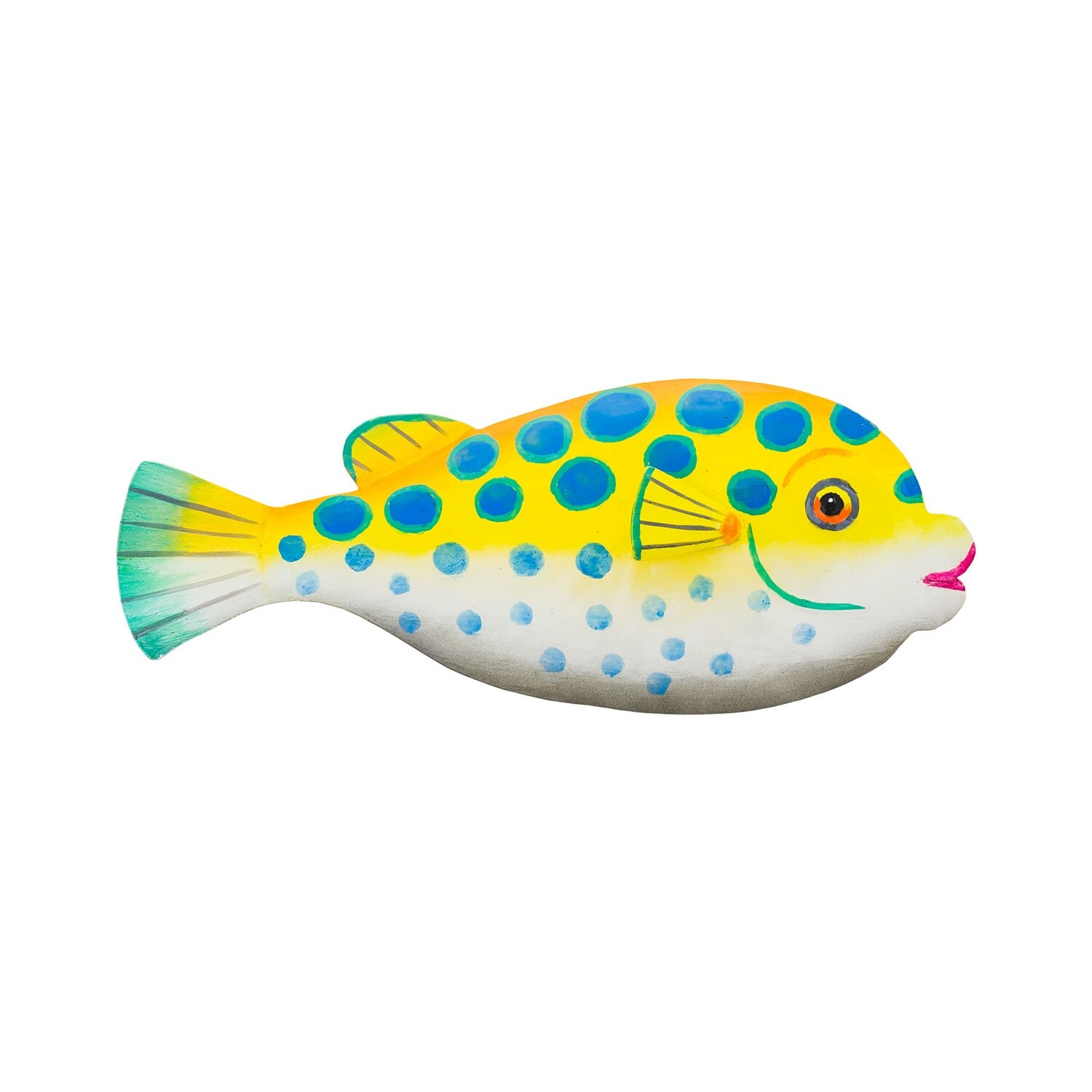 OS147 PUFFER FISH SMALL METAL WALL ART - INDOOR OR OUTDOOR
