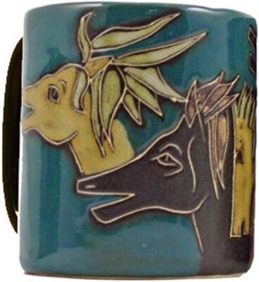 MARA STONEWARE MUG - HORSES