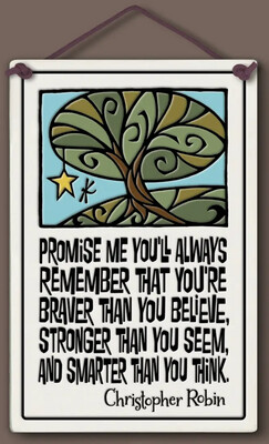 557 LARGE HANGING TILE - PROMISE ME