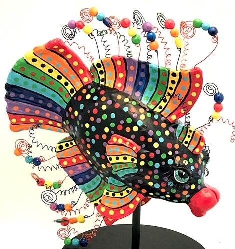 LIMITED EDITION RAINBOW FISH ON STAND