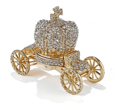 BEJEWELED QUEEN CARRIAGE TRINKET BOX