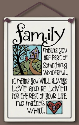 565 LARGE HANGING TILE - FAMILY MEANS