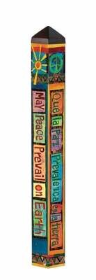 ART POLE 40&quot; - MAY PEACE PREVAIL