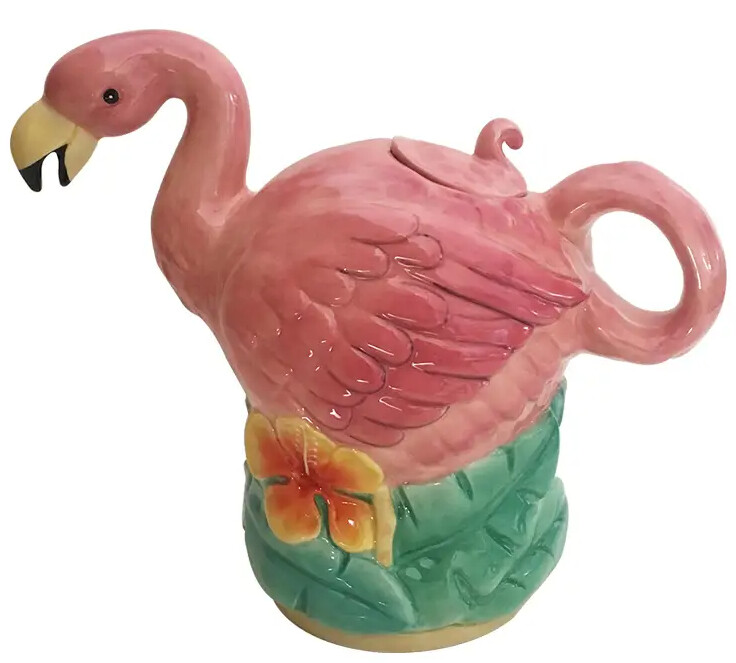 SUMMER FUN FLAMINGO TEAPOT