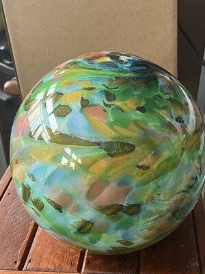 GREEN MULTI GAZING BALL - 10"