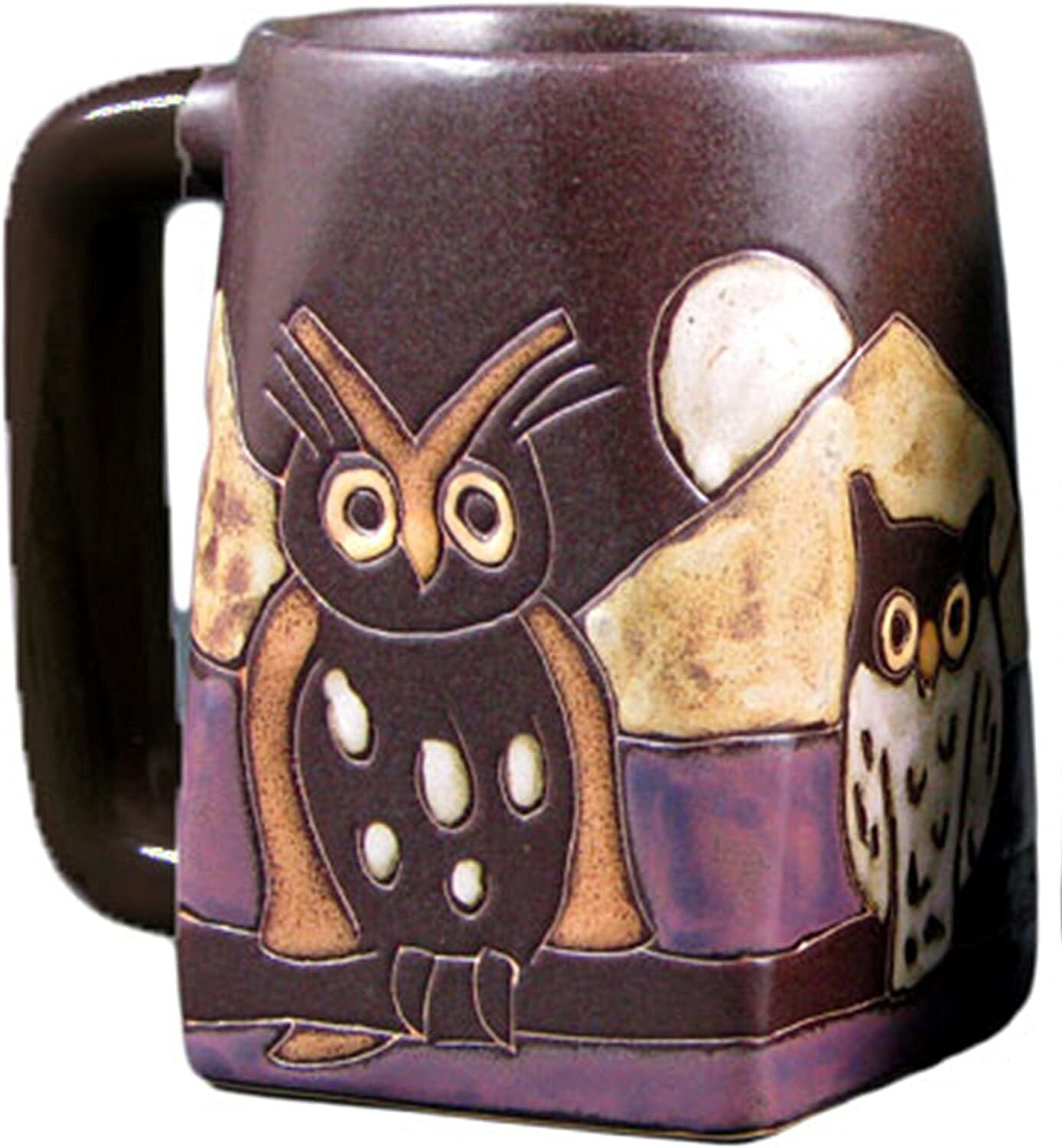 MARA STONEWARE SQUARE MUG -NIGHT OWL