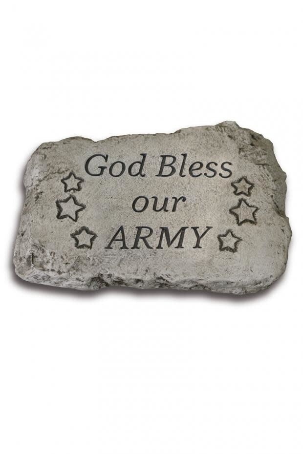 STEPPING STONE 10IN - GOD BLESS OUR ARMY