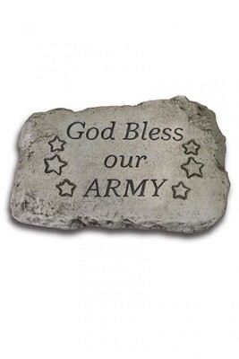 STEPPING STONE 10IN - GOD BLESS OUR ARMY