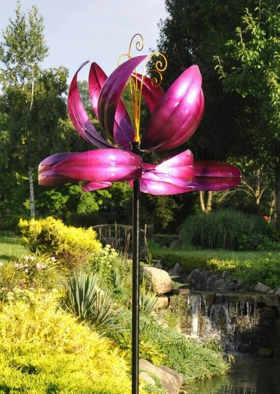 FLORAL FANTASY WIND SPINNER - PURPLE
