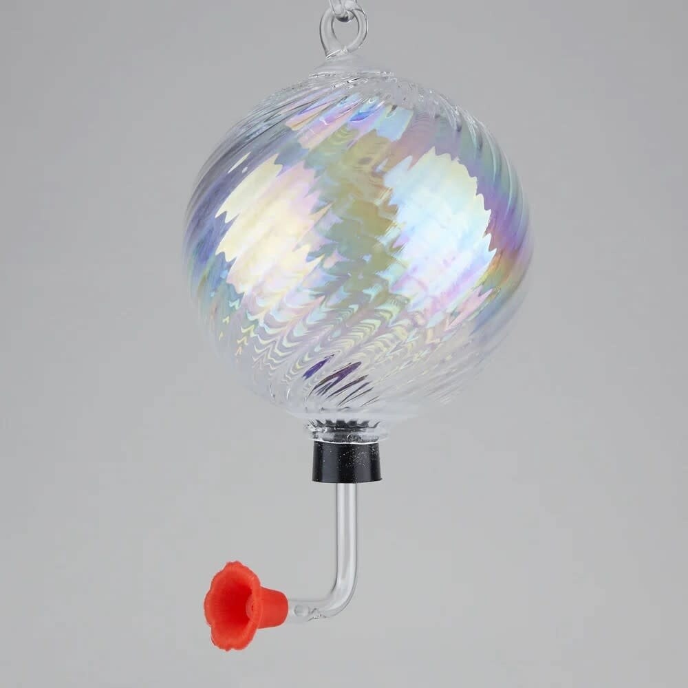 APRIL DIAMOND GLASS HUMMINGBIRD FEEDER