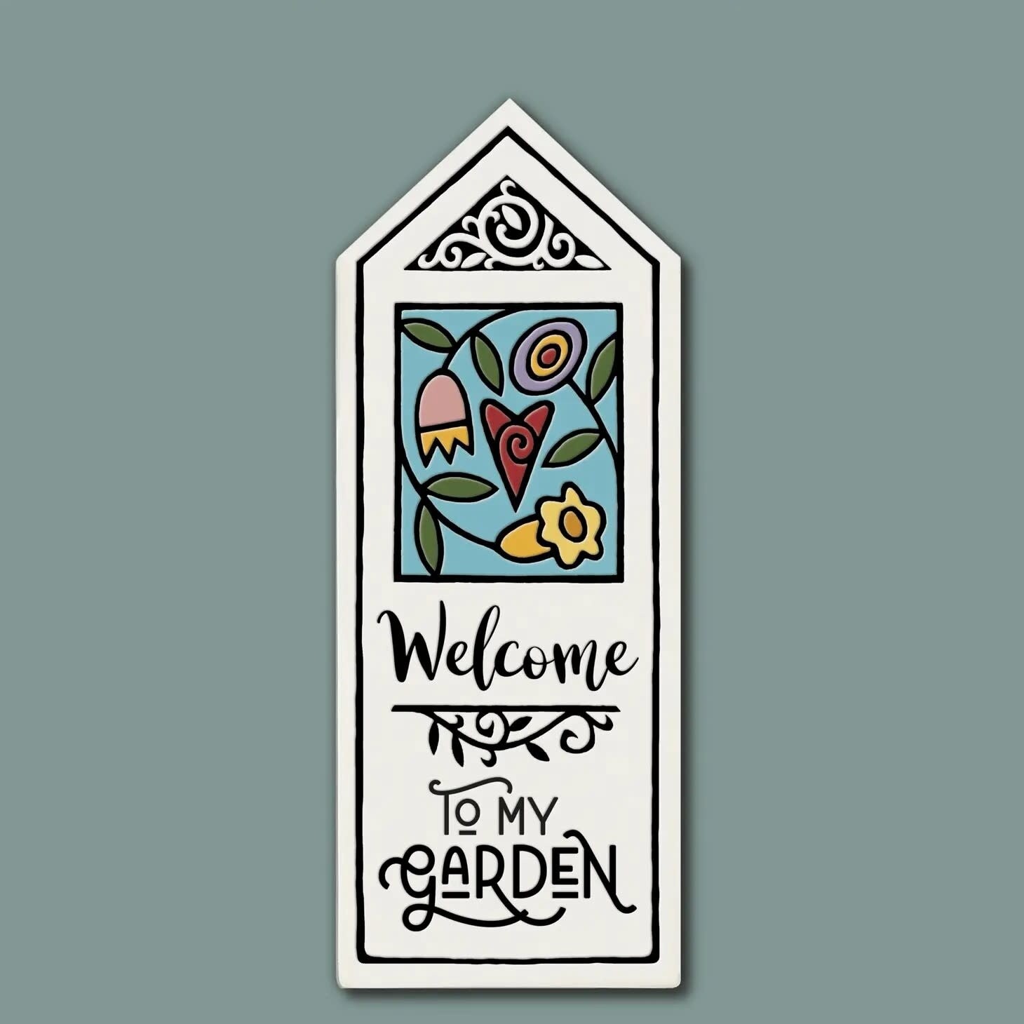 679 WELCOME TO MY GARDEN - GARDEN TILE STAKE