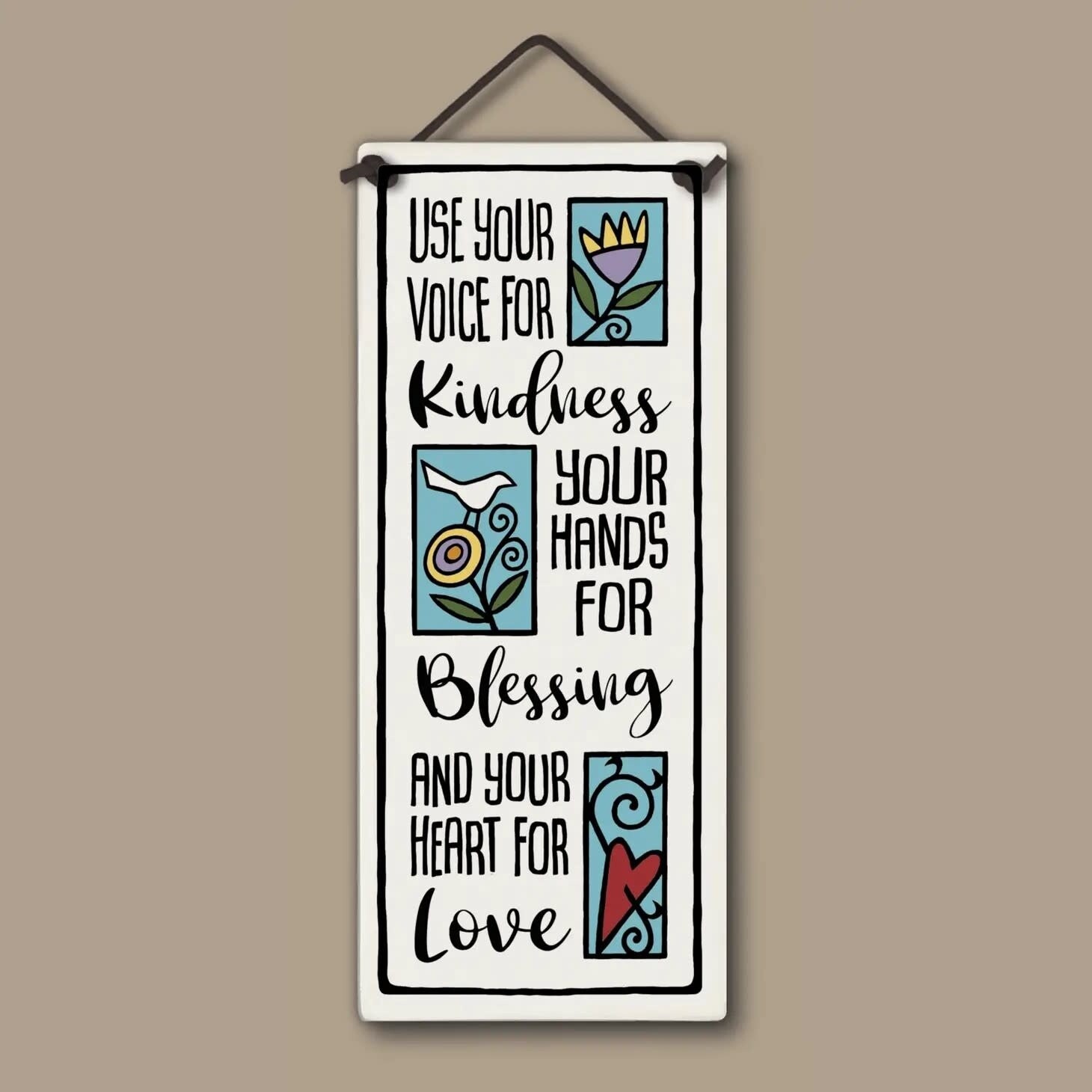 322 KINDNESS, BLESSING, LOVE - HANGING WALL PLAQUE