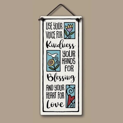322 KINDNESS, BLESSING, LOVE - HANGING WALL PLAQUE