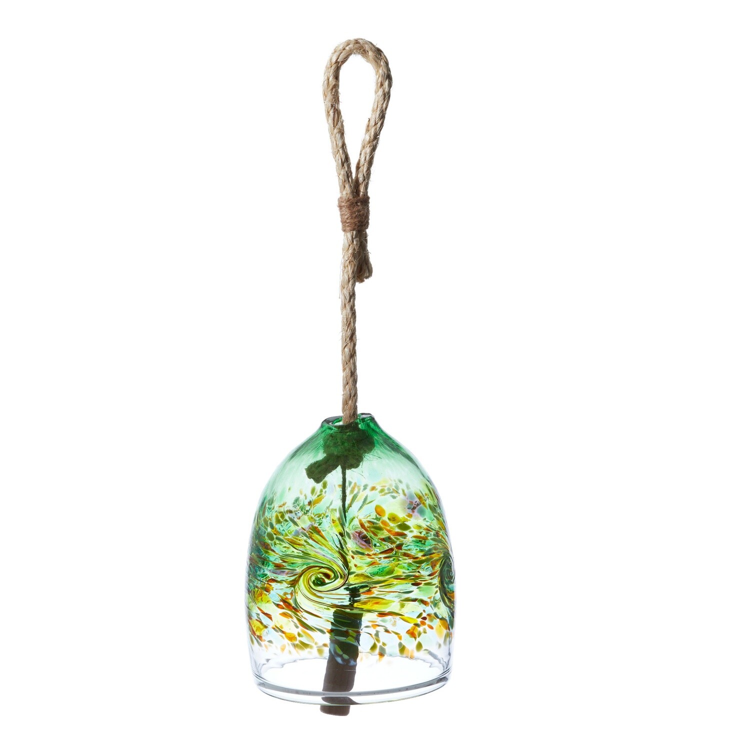 8&quot; GLASS GARDEN BELL - EARTH