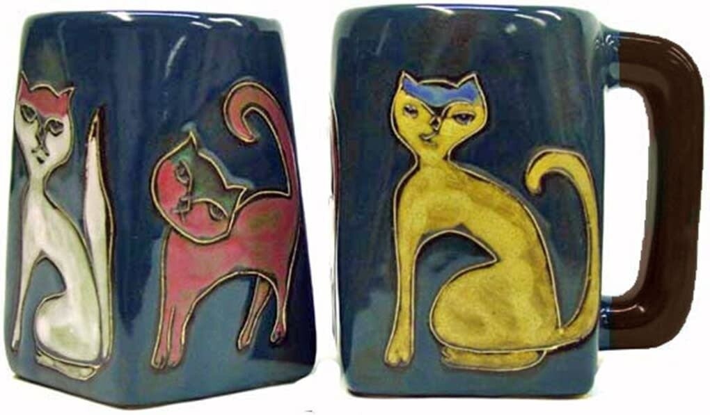 MARA STONEWARE SQUARE MUG - CATS