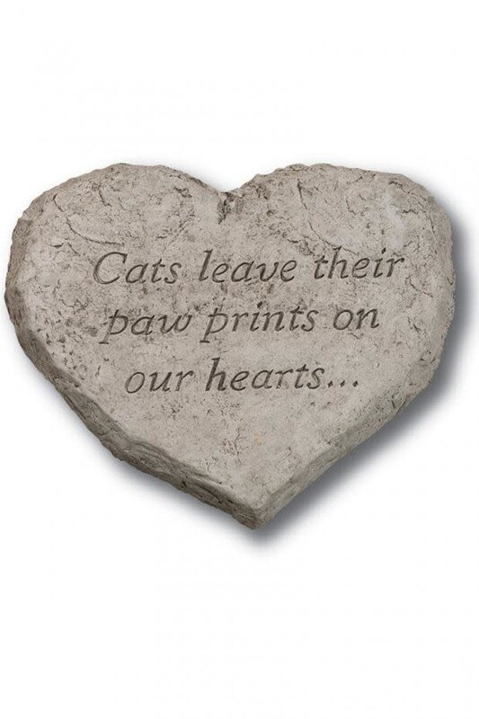STEPPING STONE  HEART - CATS LEAVE THEIR PAW PRINTS ON OUR HEARTS