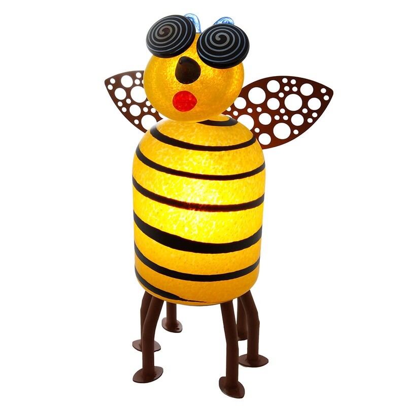 "Suzy Bee" GARDEN GLASS LIGHT SCULPTURE