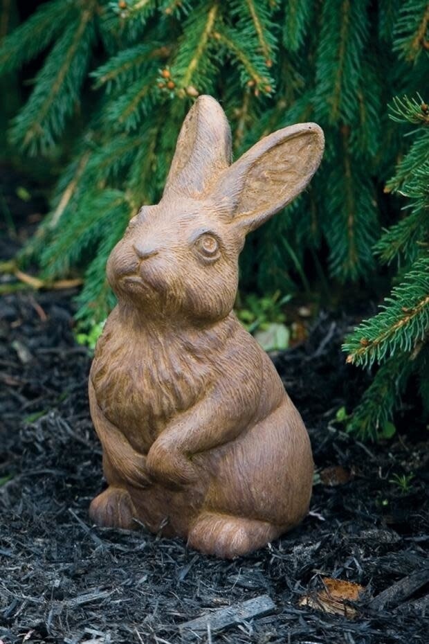 SMALL SITTING UP RABBIT GARDEN STATUE | CLASSIC IRON